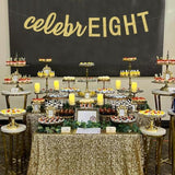 8Th Birthday Banner, Gold Celebreight Banner, 8Th Birthday Party Decorations For Boys And Girls Eight Bday Party Supplies