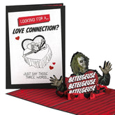 Love Pop-Up Card For Her And Him - Beetlejuice 3D Greeting Cards For Boys, Girls, Men, Women - Love Connection - 5" X 7" Card - Blank Note Card & Envelope Included
