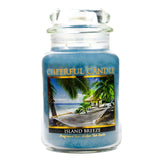 A Cheerful Giver - Island Breeze Scented Glass Jar Candle (24 oz) with Lid & True to Life Fragrance Made in USA