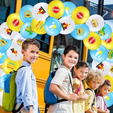 40-Piece Back to School Party Set Yellow Bus Balloons for Kids Birthday