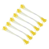 10Mm Double Heads Flower Stamen, 150 Pcs Artificial Pistil Matt Pearl Floral For Diy Christmas Card Wedding Decoration, Yellow