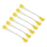 10Mm Double Heads Flower Stamen, 150 Pcs Artificial Pistil Matt Pearl Floral For Diy Christmas Card Wedding Decoration, Yellow