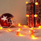 Small Football Decor String Lights, Battery Operated 6.6Ft 20Led 8 Mode With Timer Room Decorations For Boys Bedroom Or