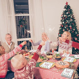 50Pcs Christmas Guest Paper Napkins 3 Ply Disposable Paper Merry Christmas Colorful Bright Light String Hand Dinner Napkins Xmas Beverage Disposable Napkins For Winter Holiday Party