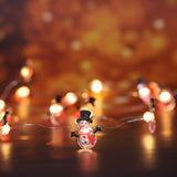 String Lights Christmas Led Lights Cute Snowman Design Decorations Cozy Decor 6.56Ft 20Led For Christmas Tree Winter Par
