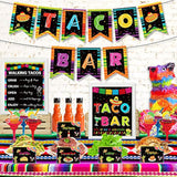 Taco Bar Decoration Kit – Banner, Tent, Garland for Cinco De Mayo & Fiesta Party
