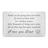 I Love You Dad Christmas Gifts, Thank You Gift For Dads Birthday Card, Birthday Gifts For Dad Christmas Card, Fathers Day Gift For Dads, Engraved Wallet Cards