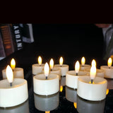 Flameless Led Tealight Candles, Battery Operated Fake Led Lights Electric Flickering Tea Lights For Wedding Party Halloween Christmas Party Theme Party, Holiday Decor Home Decorations, Set Of 12
