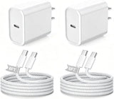2 Pack 20W USB C Fast Charger with 6FT USB C Cable MFi Certified for iPhone 17 16 15 Pro Max iPad Pro Air