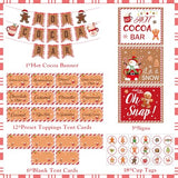 Hot Cocoa Kit Bar - 42 Pcs Christmas Hot Cocoa Banner Decorations