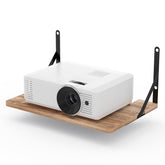 Projector Wall Mount Shelf, 11.81" x 7.87" Floating Shelf for Projector, Router, Modem, Cable Box, Xbox, PS5 - Sturdy Projector Mount Rack Holder