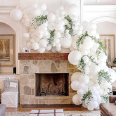 110Pcs White Balloons Different Sizes 18/12/10/5 Inch, Matte White Lat