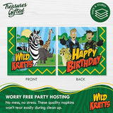 Officially Licensed Wild Kratts Birthday Party Supplies - Pack Of 32 Napkins - Wild Kratts Party Supplies - Birthday Decorations - 6.5In X 6.5In Paper Napkins
