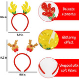 12 Pcs Christmas Headbands, Cute Christmas Head Boppers Party Hats Christmas Reindeer Costume Headbands For Christmas Holiday Party, Christmas Party Accessoriess, Annual Holiday, Photos Booth