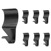 6 Pcs Heavy Duty Stainless Steel Black Vinyl Siding Hooks, No Hole Needed Low Profile Siding Clips For Hanging Wreath, Outdoor Christmas Decorations