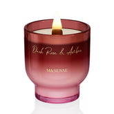 9.88Oz Natural Soy Wax Jar Candle With Wooden Wick | Dark Rose Amber Scent | 55-Hour Burn & Long-Lasting Burn | Housewarming Gift For Men And Women