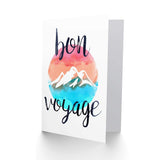 Greeting Bon Voyage Mountain Peak Gift Sealed Greeting Card Plus Envelope Blank Inside