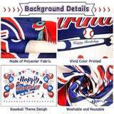 Baseball Birthday Party Kit Balloons, Banner, Tablecloth & Cake Toppers