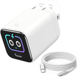 45W USB C GaN Fast Charger with 6.6FT USB C Cable Smart Display Foldable Wall Charger for iPhone 17 16 15 iPad Pro