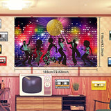 95PCS 70s Disco Party Decor Set β Balloons, Boombox, Backdrop & Tablecloth for Retro Bash