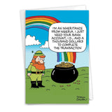 Scam Pot O Gold - St. Patrick'S Day Greeting Card With Envelope (4.63 X 6.75 Inch) - C1642Spg
