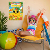 Hawaiian Party Game: Luau Summer Tropical Pin The Sunglasses On Pineapple And Coconut On Palm Tree With 24 Pcs Stickers For Tiki Summer Beach Hawaii Luau Party Supplies