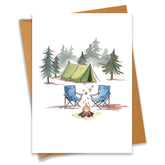 Camping Together Valentine'S Day Anniversary Wedding Adult Love Card Camping Gift For Her Him Wife Husband Girlfriend Boyfriend Fiancee Fiance Couple - Size 4.7"X6.3" Blank Inside With Kraft Envelope