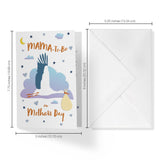 Mother'S Day Card For Mom-To-Be | Stork And Baby Moon Stars Heart Expectant Mom | Single Card+Envelope | 5"X7.5"