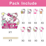 25-Pc Kitty Cake Set with Cupcake Toppers & Cake Topper for Birthday Parties