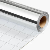 Metallic Silver Wrapping Paper Roll - 17 In X 787.4 In (92.6 Sqft) Solid Color Silver Gift Wrap With Cutting Lines For Christmas, Wedding, Birthday, Valentines Day, Mothers Day, Baby Shower