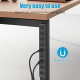 Heavy Duty Metal Surge Protector Power Strip 8 Outlets 14AWG 6FT Extension Cord 1200J Black