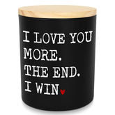 Valentines Day Gifts For Her Him - I Win Vanilla Lavender Scented Candle 10 Oz - Anniversary Wedding Birthday Gifts For Women Men, Couple Gift For Boyfriend Girlfriend Husband Wife