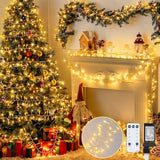 Warm White 1000 Led Christmas Cluster Lights Plug In, 50Ft Christmas String Lights Outdoor Waterproof With Remote, 8 Modes Christmas Tree Lights For Christmas Tree Wreath