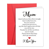 Valentines Day Birthday Card Gifts For Mom, I Love You Cards Gift For Mommy, Mom Birthday Card From Kids, Thank You Moms Gifts, Happy Birthdays Moms Cards With Envelope, Mother Gift From Daughter Son