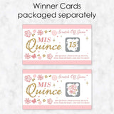 Big Dot of Happiness Mis Quince Anos - Quinceanera Sweet 15 Birthday Party Game Scratch Off Cards - 22 Count