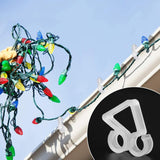 120 Pcs Gutter Hooks For Outdoor Lights, Christmas Lights Clips, Outdoor Hang Hooks For String Lights Meteor Shower Lights On Halloween Christmas Garden Tree Home Decoration