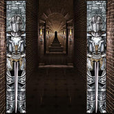 Jointed Suit Of Armor Knight Banner Medieval Theme Door Sign Decorations Armor Knight Hanging Banner For Halloween Party Photo Prop Background Door Decor Supplies