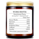 Candle Gift For Coworker, Aromatherapy Candle For Women, Novelty For Coworker Work Bestie, Natural Soy Wax Jar Candle, Unique Thank You Present With Saying, Vanilla Scent