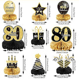 9pcs 80th Birthday Honeycomb Table Centerpieces - Cheers to 80 Years Decor
