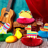 9pcs Fiesta Party Table Decorations β Mexican Honeycomb Centerpieces for Cinco de Mayo