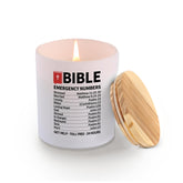 Bible Emergency Numbers Candle Christian Gifts Pastor Minister Bibel Verses Scented Candles Home Office Jar Candles Lavender Scent Soy Wax Candle 9.5 Oz