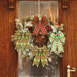 3 Rolls Christmas Wired Ribbon Red And Lime Green Christmas Wrapping R