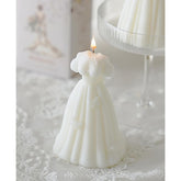 Wedding Dress Aesthetic Scented Candle,120G Handmade Bride Shape Soy Wax Aroma Decorative Art Candle For Table Photo Prop Valentine'S Day Wedding Birthday,Prefect Gift For Meditation Stress