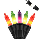 Halloween Purple Orange & Green String Lights – 100 Count Mini Incandescent, 26.5Ft Black Wire, Ul Listed, Connectable U