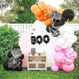 80Pc Halloween Balloon Arch Kit – Garland with BOO Foil Balloon & Spider Web