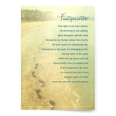 Religious Encouragement Cards, Footprints In The Sand (6 Cards With 6 Green Envelopes)