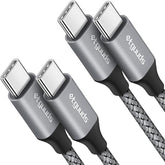 2 Pack 4FT 60W USB C to USB C Cable Fast Charging Cord for iPhone Samsung Pixel