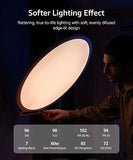 60W Bi Color LED Video Light 22 Inch Circular Edge Lit Panel with APP Control Desk Clamp Stand for Streaming and Office