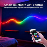 9.84FT 360 Degree LED Neon Woven Light Strip USB Music Sync App Control Gaming Decor