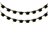 16PCS Graduation Decorations Banner 2026, Congrats Grad Banner, Black Graduations Party Banner Decorations, 2026 Graduation Garland for College High School Grad Party Supplies Decor